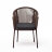 Плетеный стул из роупа Лион коричневый, ткань темно-серая в Казани 
