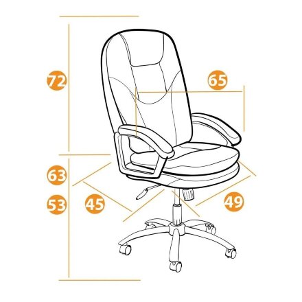 Кресло компьютерное TC Softy Lux флок коричневый в Казани 