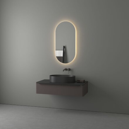 Зеркало Evoform с LED-подсветкой 21,5 W 50х100 см Без выключателя Теплый белый свет в Казани 