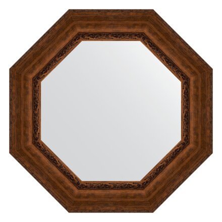 Зеркало в багетной раме Evoform состаренная бронза с орнаментом 120 мм 77x77 см в Казани 