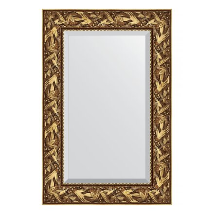 Зеркало с фацетом в багетной раме Evoform византия золото 99 мм 59х89 см в Казани 