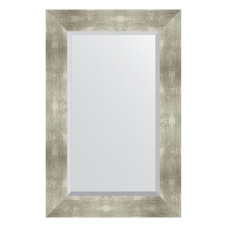 Зеркало с фацетом в багетной раме Evoform алюминий 90 мм 56х86 см
