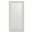 Зеркало с гравировкой в багетной раме Evoform белая кожа с хромом 78 мм 74х157 см в Казани 