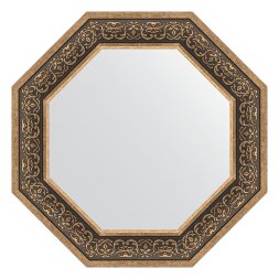 Зеркало в багетной раме Evoform вензель серебряный 101 мм 69,4х69,4 см
