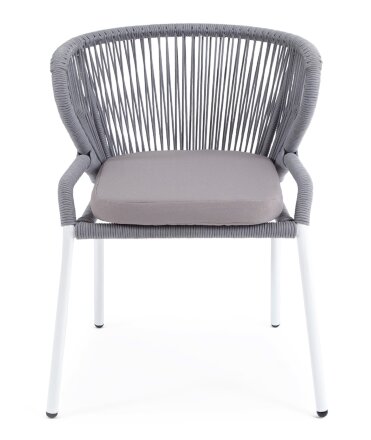 Плетеный стул из роупа Милан светло-серый в Казани 