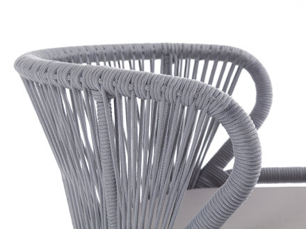 Плетеный стул из роупа Милан светло-серый в Казани 