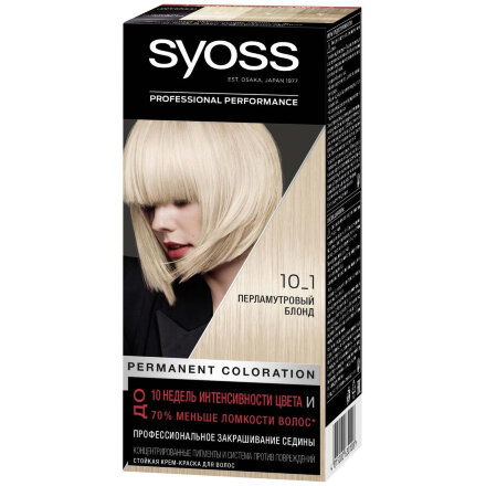 Краска для волос Syoss Color 10-1 Перламутровый блонд 115 мл в Казани 