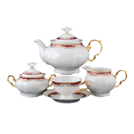 Чайный сервиз Thun 1794 6 персон 9 предметов Красная лилия в Казани 