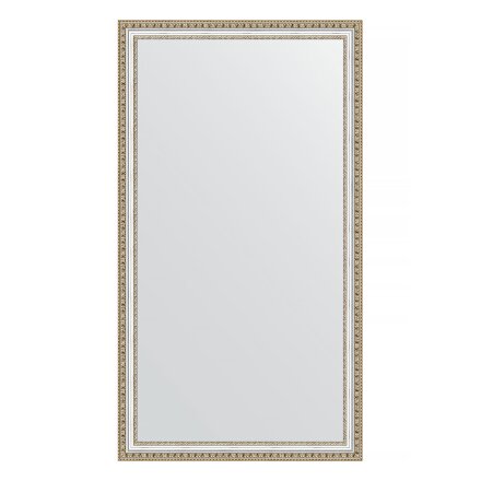 Зеркало в багетной раме Evoform золотые бусы на серебре 60 мм 75х135 см в Казани 
