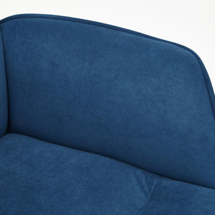 Кресло ТС 64х45х128 см флок синий в Казани 