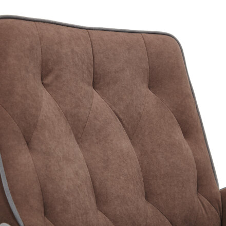 Кресло ТС 64х47х132 см флок коричневый в Казани 