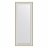 Зеркало напольное с фацетом в багетной раме Evoform белая кожа с хромом 78 мм 79х200 см в Казани 