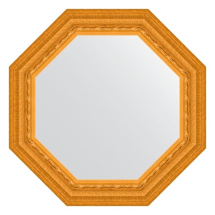 Зеркало в багетной раме Evoform сусальное золото 80 мм 59x59 см в Казани 