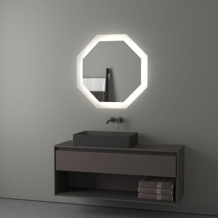 Зеркало Evoform с LED-подсветкой 25,5 W 80х80 см Без выключателя Нейтральный белый свет в Казани 