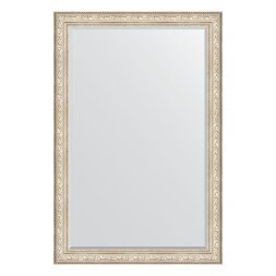 Зеркало с фацетом в багетной раме Evoform виньетка серебро 109 мм 120х180 см