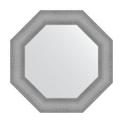 Зеркало в багетной раме Evoform серебряная кольчуга 88 мм 61x61 см