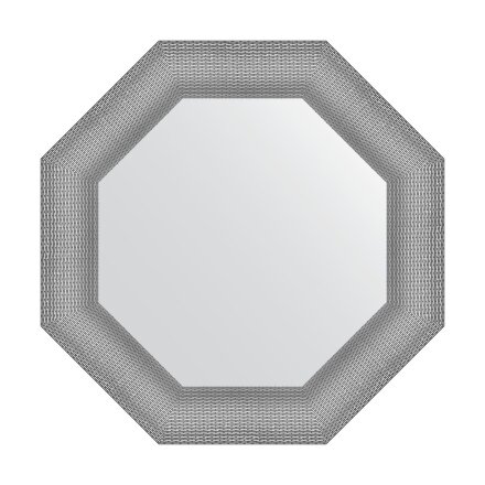Зеркало в багетной раме Evoform серебряная кольчуга 88 мм 61x61 см в Казани 