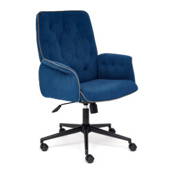 Кресло ТС 64х47х132 см флок синий