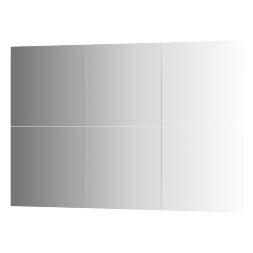 Зеркальная плитка Evoform с фацетом 15 mm - комплект 6 шт квадрат 40х40 см; серебро