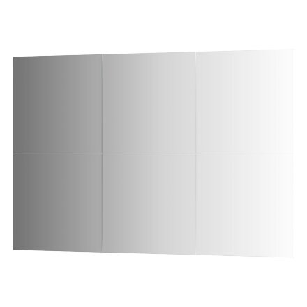 Зеркальная плитка Evoform с фацетом 15 mm - комплект 6 шт квадрат 40х40 см; серебро в Казани 