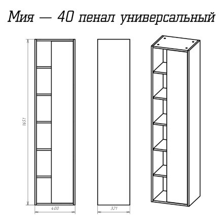 Пенал универсальный Мисти Мия - 40 в Казани 