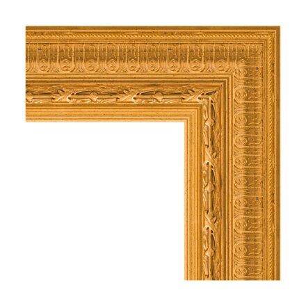 Зеркало с гравировкой в багетной раме Evoform сусальное золото 80 мм 75x102 см в Казани 