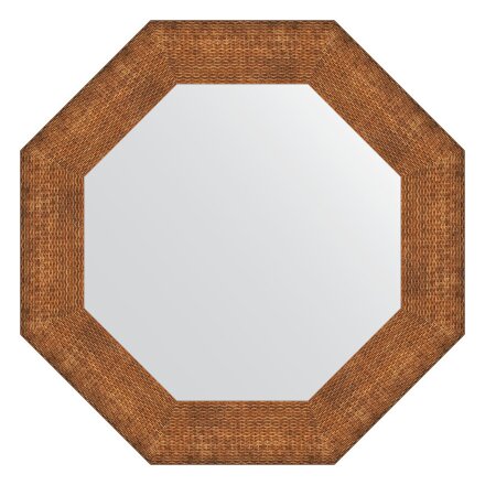 Зеркало в багетной раме Evoform медная кольчуга 88 мм 61x61 см в Казани 