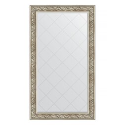 Зеркало с гравировкой в багетной раме Evoform барокко серебро 106 мм 100x175 см