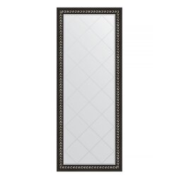 Зеркало напольное с гравировкой в багетной раме Evoform черный ардеко 81 мм 80x199 см