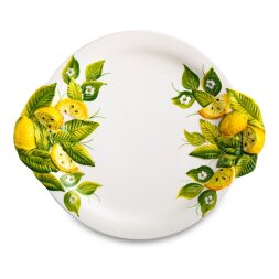 Тарелка обеденная Edelweiss Лимоны и цветы, 30 см