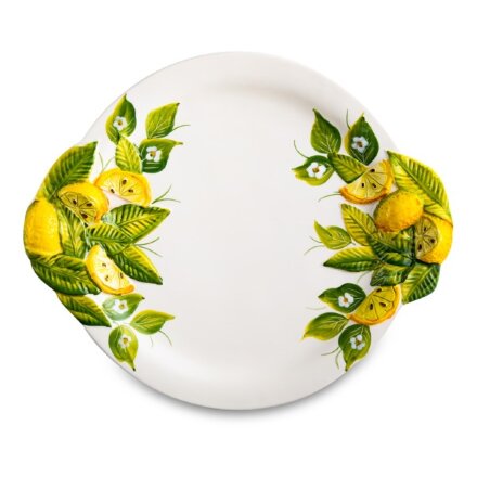 Тарелка обеденная Edelweiss Лимоны и цветы, 30 см в Казани 