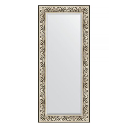 Зеркало с фацетом в багетной раме Evoform барокко серебро 106 мм 70х160 см в Казани 