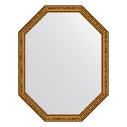 Зеркало в багетной раме Evoform виньетка состаренное золото 56 мм 70x90 см в Казани 