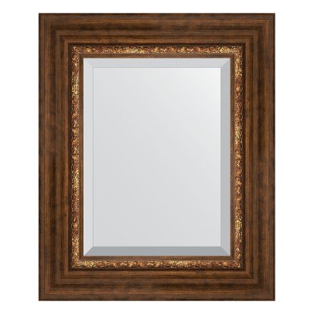 Зеркало с фацетом в багетной раме Evoform римская бронза 88 мм 46х56 см в Казани 