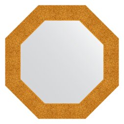 Зеркало в багетной раме Evoform чеканка золотая 90 мм 66,6х66,6 см