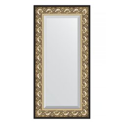 Зеркало с фацетом в багетной раме Evoform барокко золото 106 мм 60х120 см