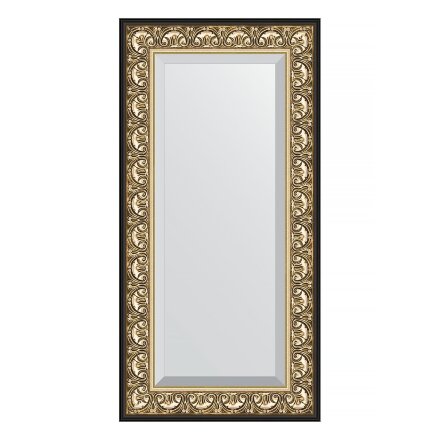 Зеркало с фацетом в багетной раме Evoform барокко золото 106 мм 60х120 см в Казани 
