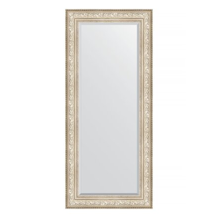 Зеркало с фацетом в багетной раме Evoform виньетка серебро 109 мм 70х160 см в Казани 