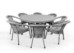 Комплект мебели DECO 8 с круглым столом, серый
