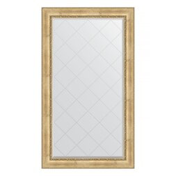 Зеркало с гравировкой в багетной раме Evoform состаренное серебро с орнаментом 120 мм 102x177 см