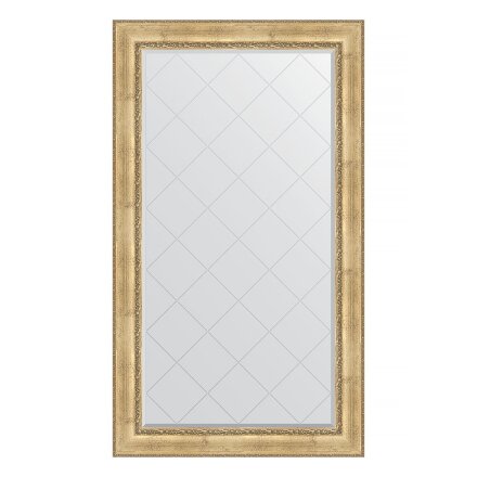 Зеркало с гравировкой в багетной раме Evoform состаренное серебро с орнаментом 120 мм 102x177 см в Казани 