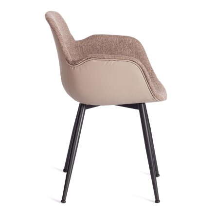 Кресло TC коричневое с черным металл, экокожа, ткань 55х58х81 см в Казани 