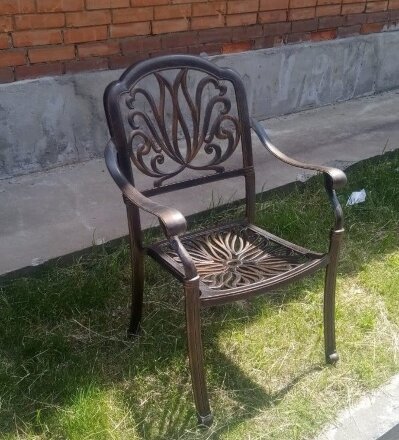 Кресло из литого алюминия кованное в Казани 