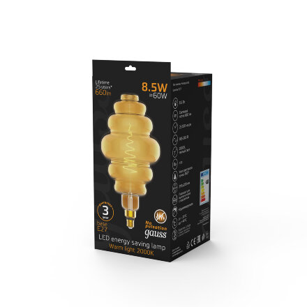 Лампа Gauss filament honeycomb e27 8.5w 2000k в Казани 