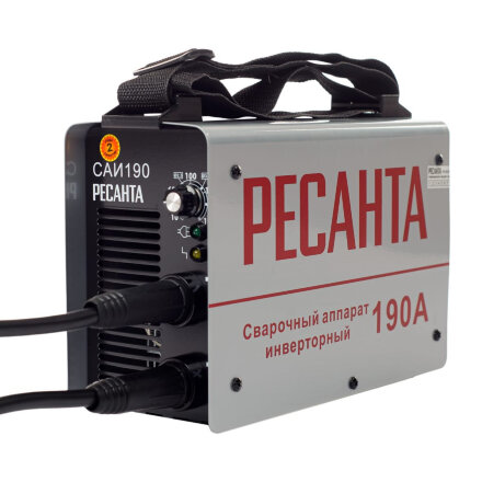 Сварочный аппарат инверторный Ресанта САИ-190 , 190 ампер , комплект кабелей в Казани 