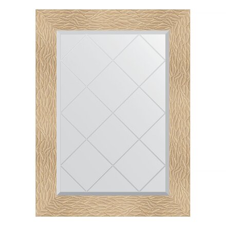 Зеркало с гравировкой в багетной раме Evoform золотые дюны 90 мм 66x89 см в Казани 