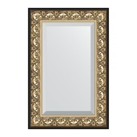 Зеркало с фацетом в багетной раме Evoform барокко золото 106 мм 60х90 см в Казани 