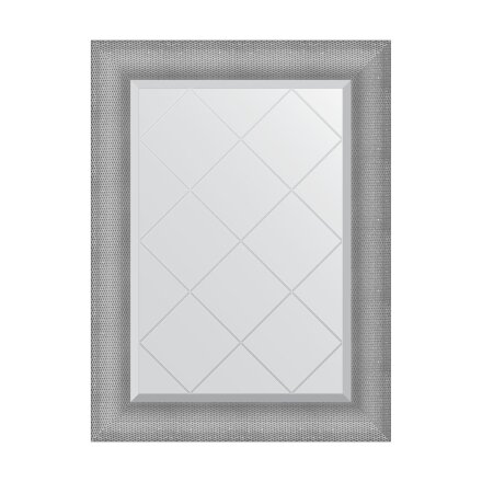 Зеркало с гравировкой в багетной раме Evoform серебряная кольчуга 88 мм 67x89 см в Казани 