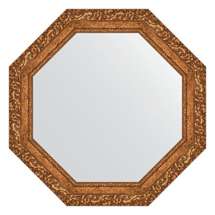 Зеркало в багетной раме Evoform виньетка бронзовая 85 мм 70x70 см в Казани 