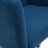 Кресло ТС 61х39х98 см флок хром синий в Казани 